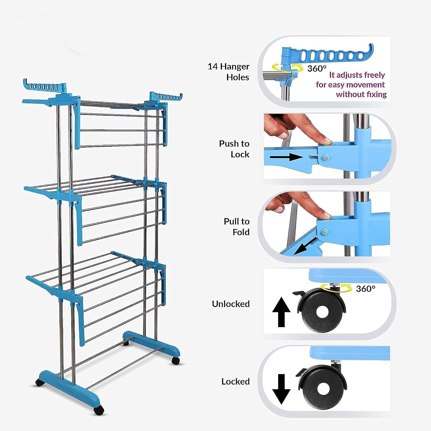 Stainless Steel Cloth Drying Stand Stainless Steel Cloth Drying Stand